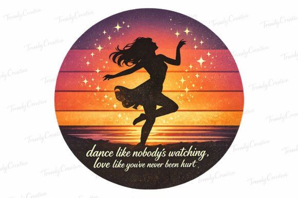 Download Retro Dance Quote PNG Design Love Life - Retro Collection