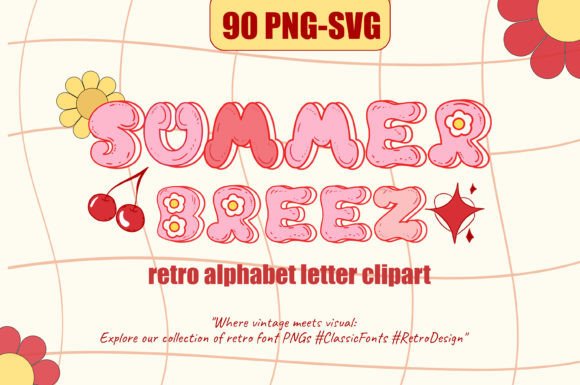 Download Retro Pastel Alphabet Hippy Groovy Font - Retro Collection