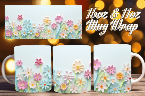 Download Colorful Blossoms in Every Sip: 11oz Mug - Colorful blossoms Collection