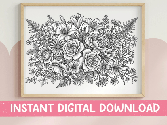 Download Wildflower Bouquet Coloring SVG PNG - Wildflower Collection