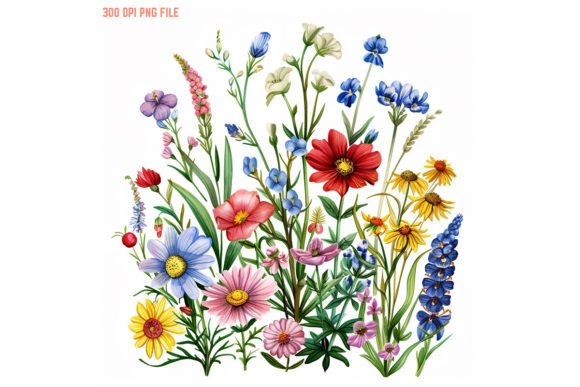 Download Watercolor Wildflower Clipart - Wildflower Collection