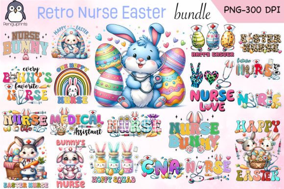 Download Retro Nurse Easter Sublimation Bundle - Retro Collection