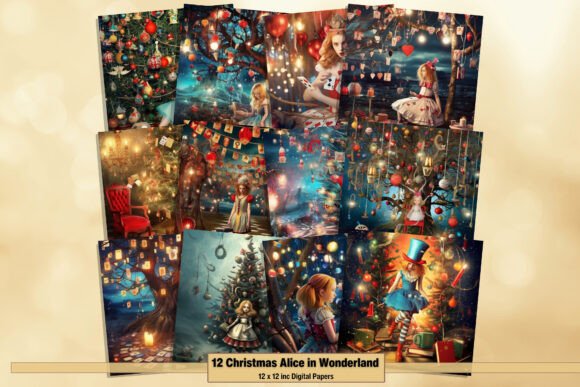 Download Christmas Alice in Wonderland Digitals - Digitals Collection