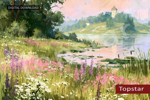 Download Wildflowers by the Lake Summer Wall Art - Wildflower Collection