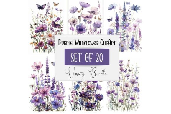 Download Purple Watercolor Wildflower Clipart - Wildflower Collection