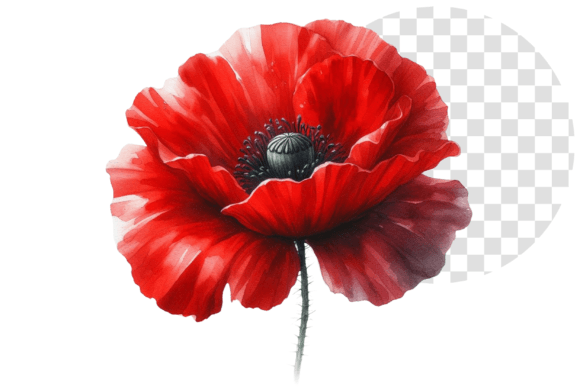 Download Poppify Watercolor Red Poppy Clipart - Red poppy Collection