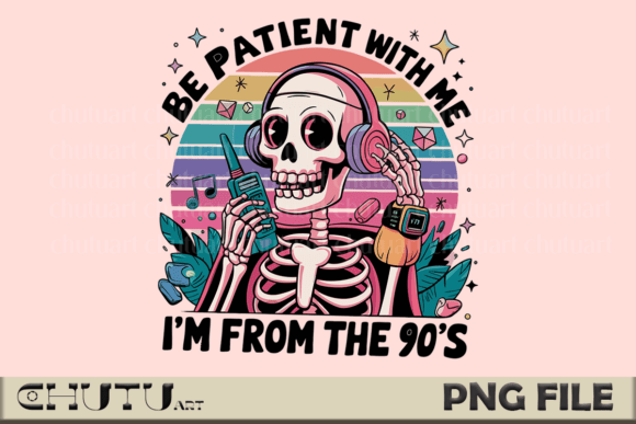Download Retro Skeleton PNG - 90s Nostalgia Vibe - Retro Collection