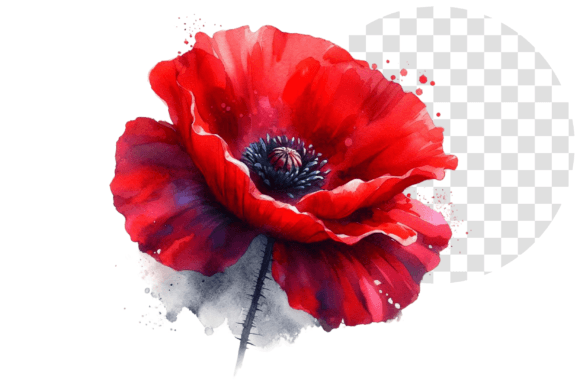 Download Poppify Watercolor Red Poppy Clipart - Red poppy Collection