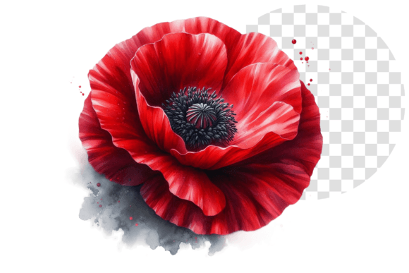 Download Poppify Watercolor Red Poppy Clipart - Red poppy Collection