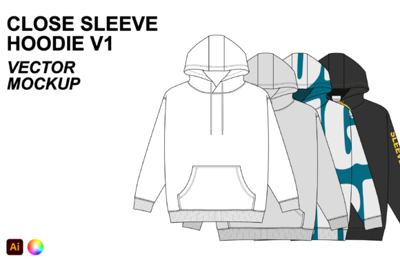 Download Hoodie Vector Flat Mockup Template - Premium Resources