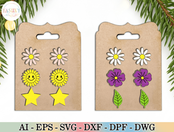 Download Flower Stud Earrings SVG Bundle - Premium Resources