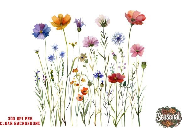 Download Watercolor Wildflower Png Clipart - Wildflower Collection